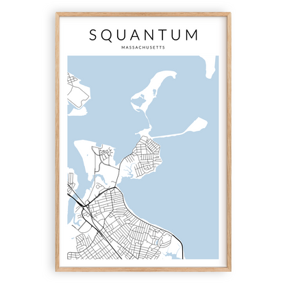 Squantum Map Print