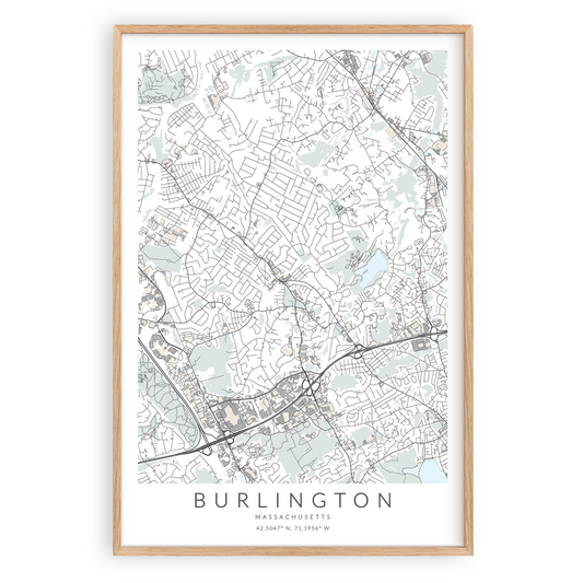 Burlington Map Print