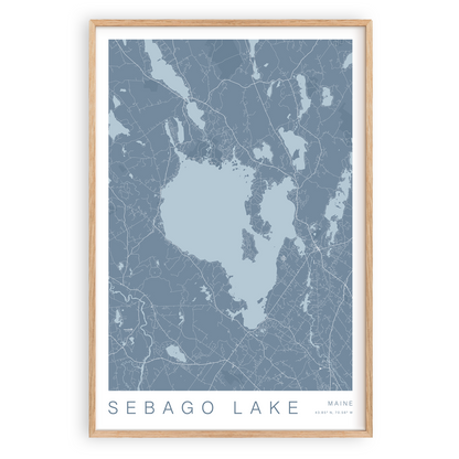 sebago lake maine map