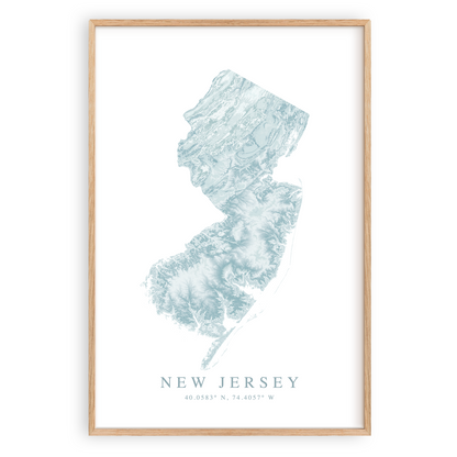 new jersey state map print