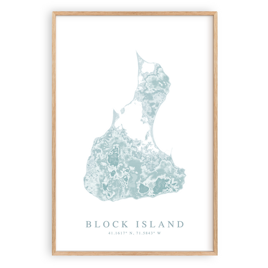 block island map print