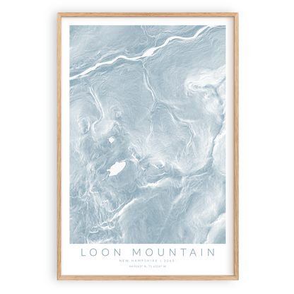 Loon Mountain Map Print