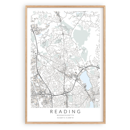 Reading Map Print