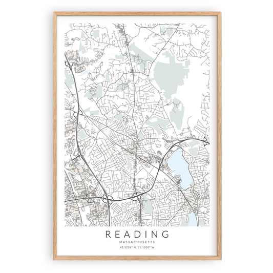 Reading Map Print