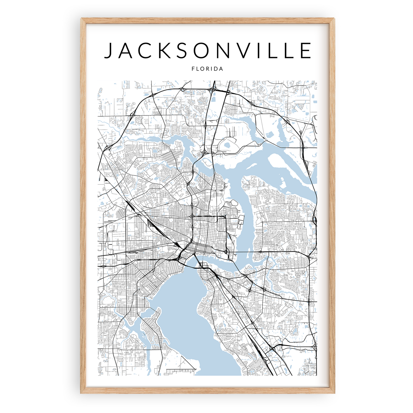 Jacksonville Map Print