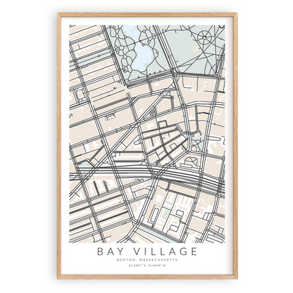 Bay Village Map Print