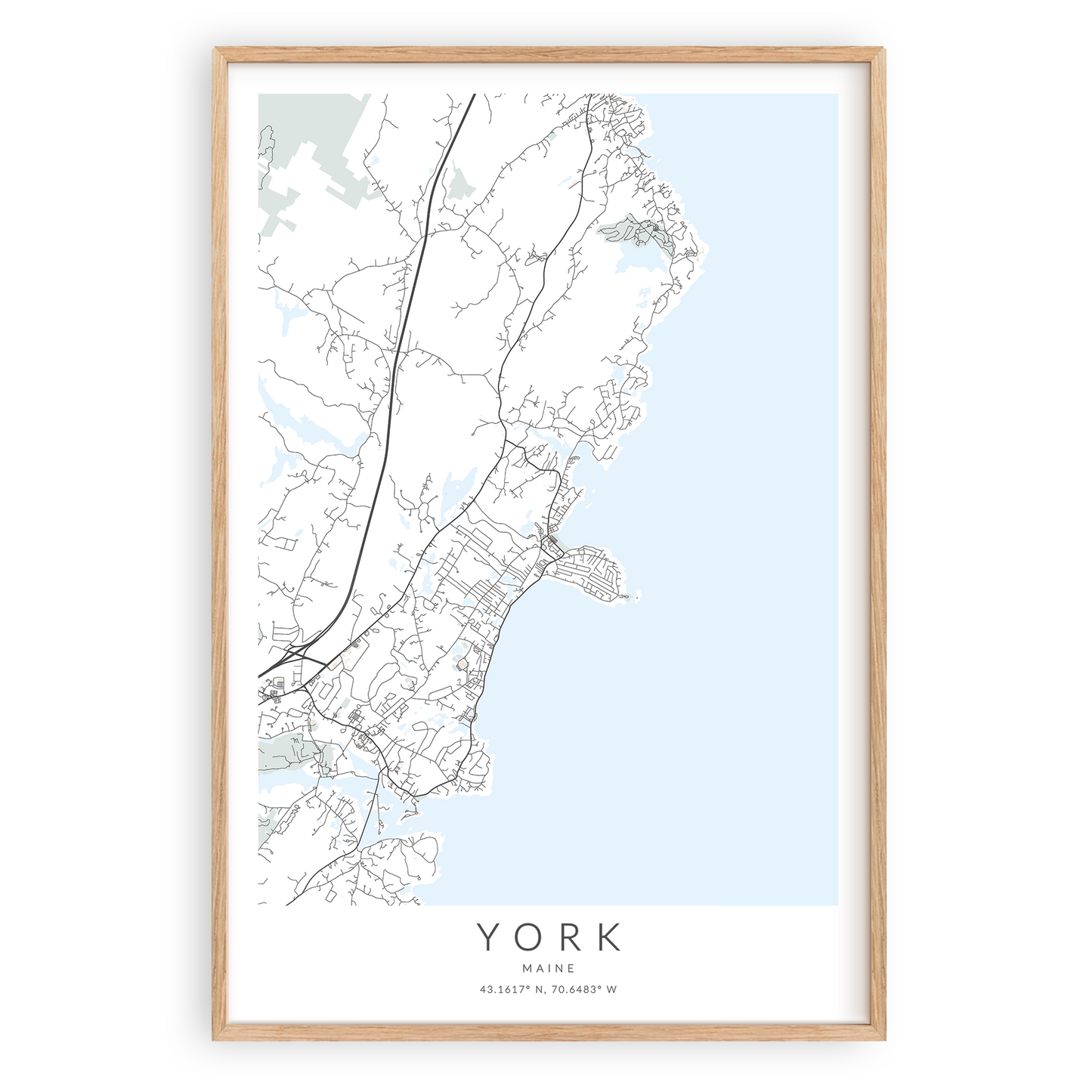 York Maine Map Print