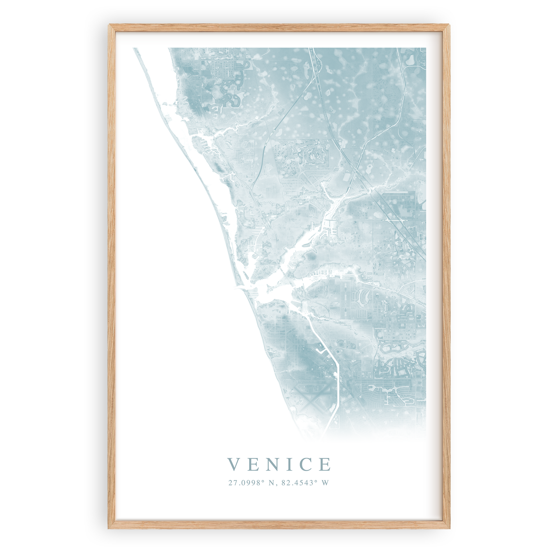 venice florida map poster