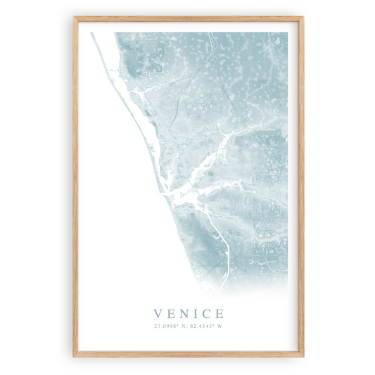 venice florida map poster