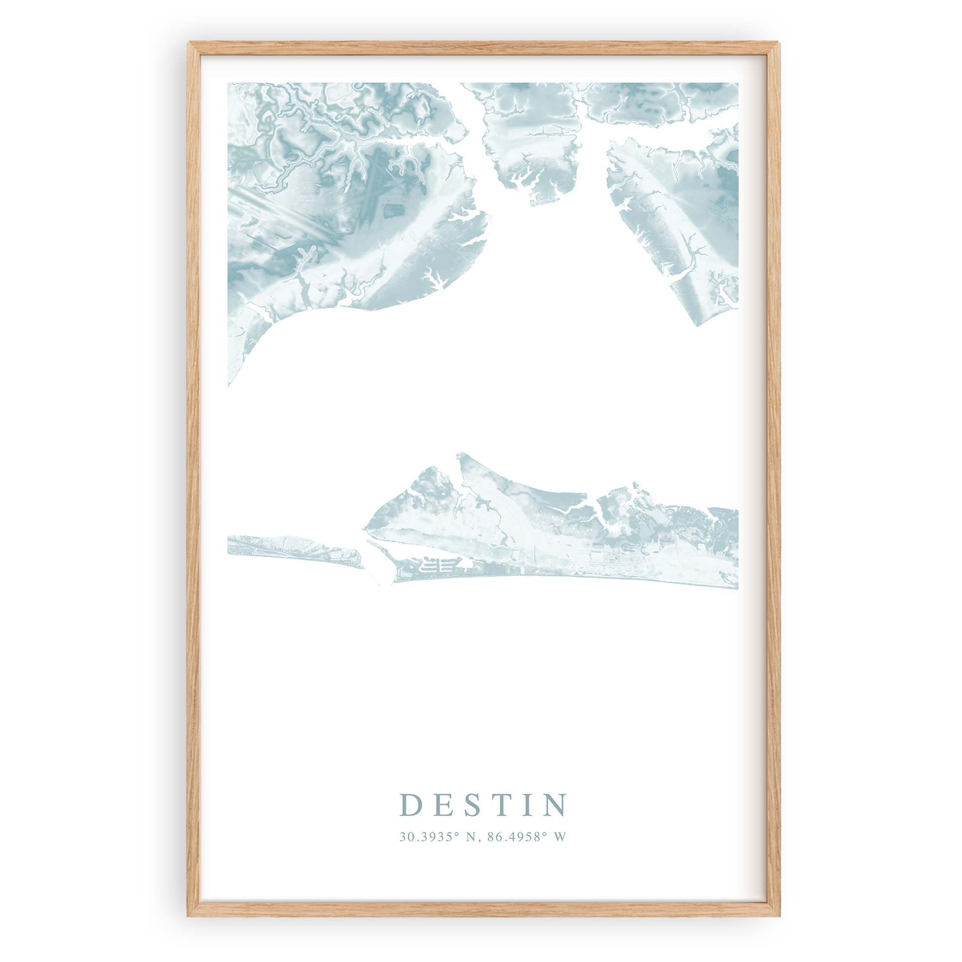 destin florida map poster