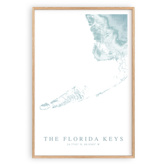 florida keys map poster