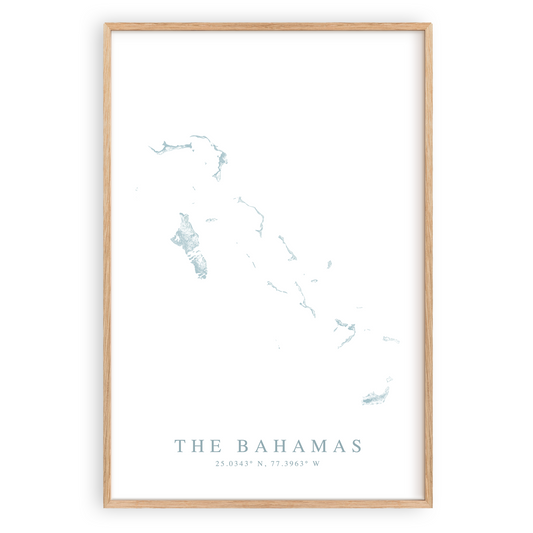 bahamas map poster