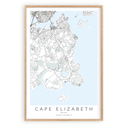 Cape Elizabeth Map Print