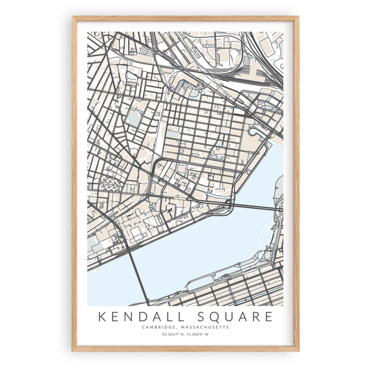 kendall square map print
