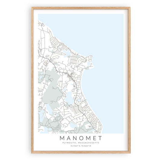 Manomet Map Print
