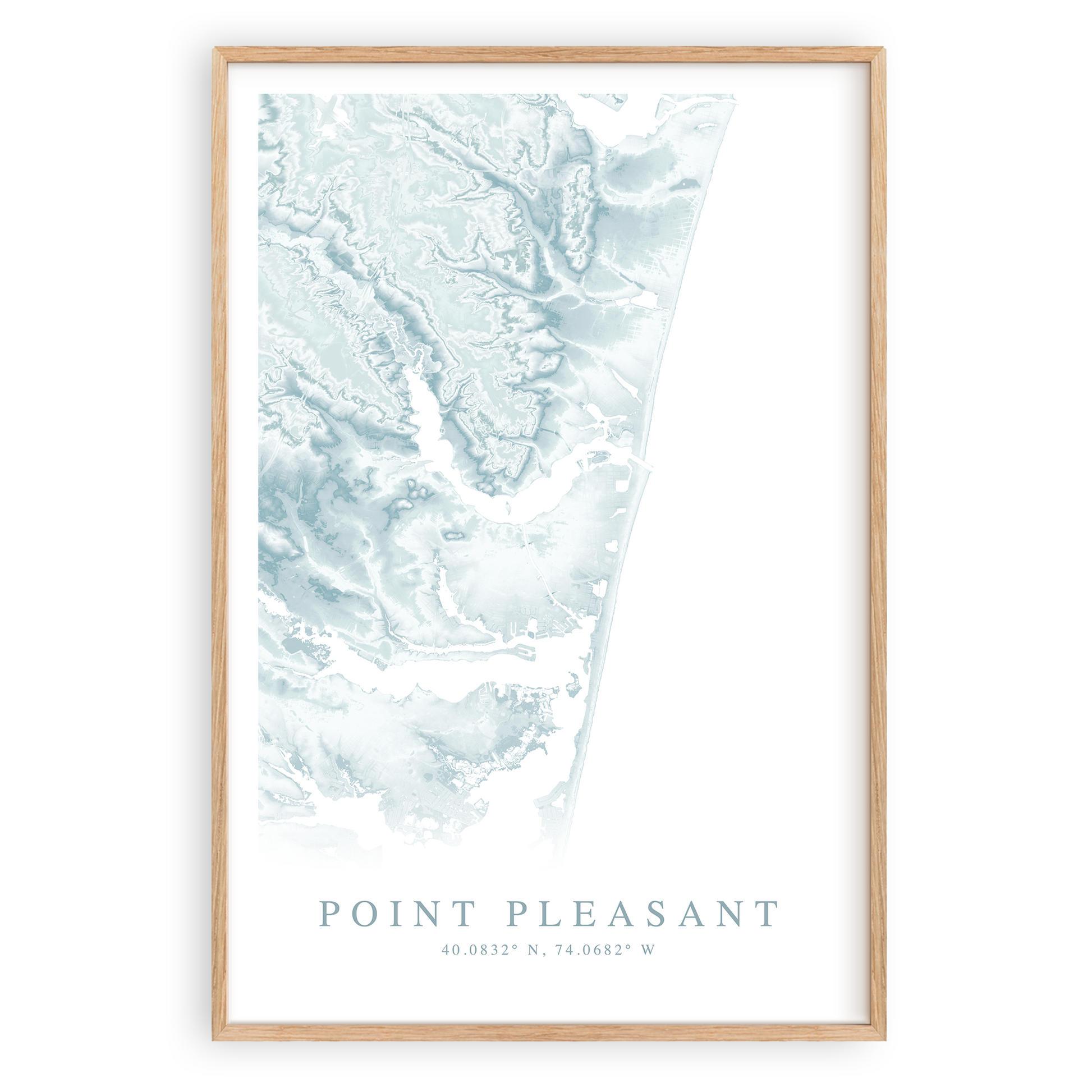 point pleasant new jersey map poster