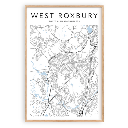 West Roxbury Map Print