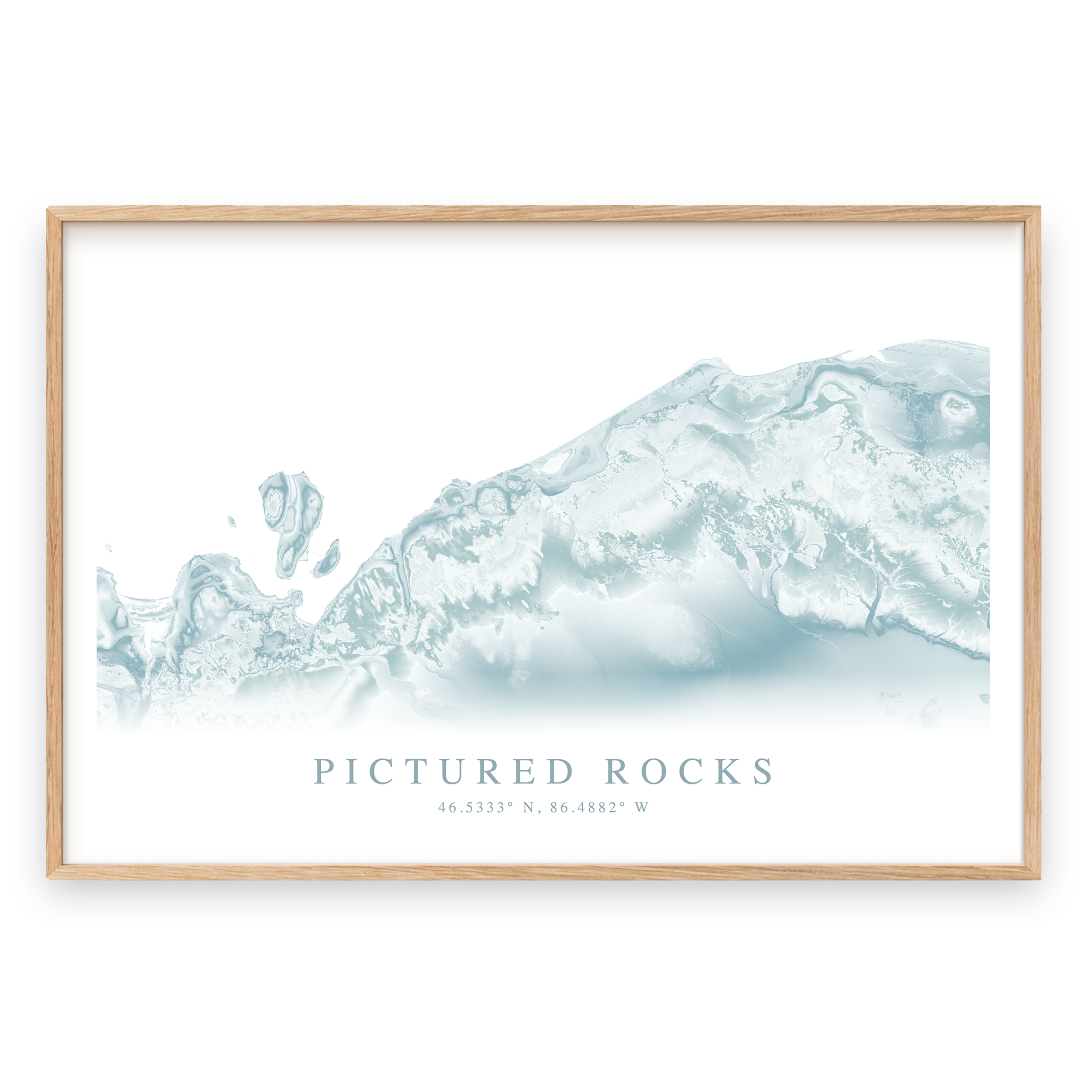 Pictured Rocks Map Print – VirtualMap