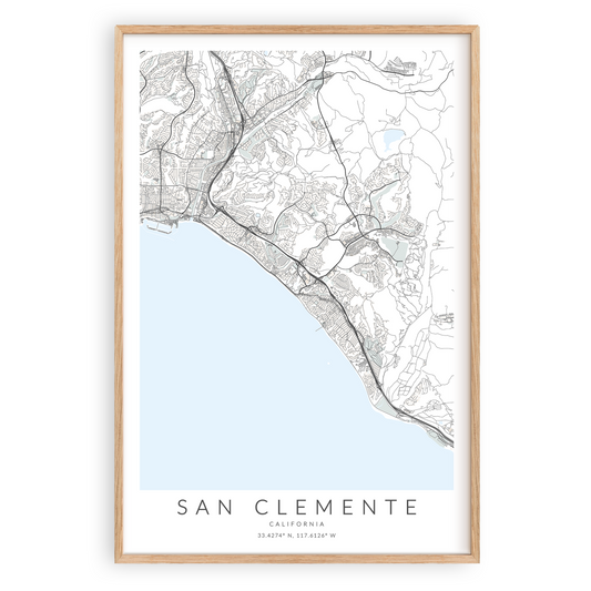 San Clemente Map Print