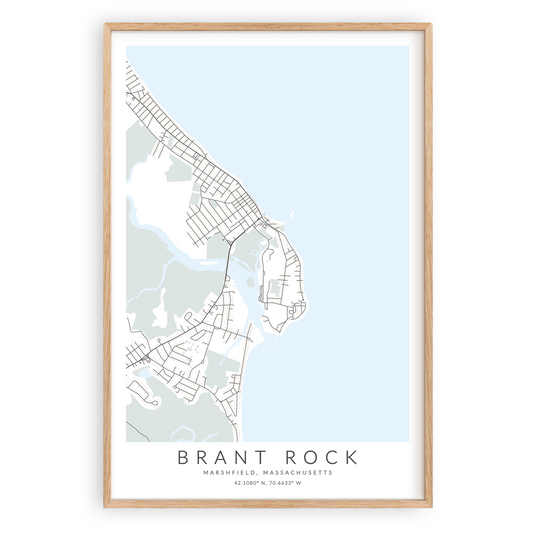Brant Rock Map Print