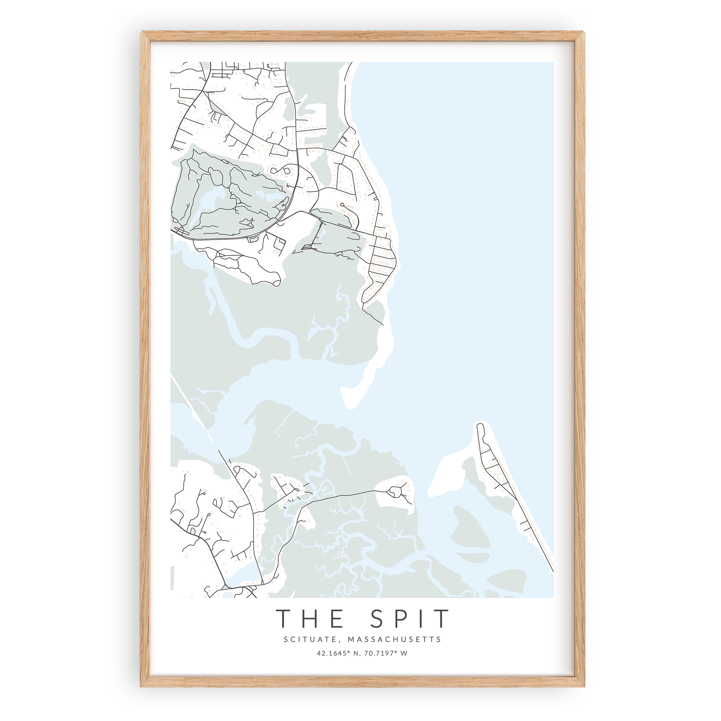 The Spit Map Print – VirtualMap