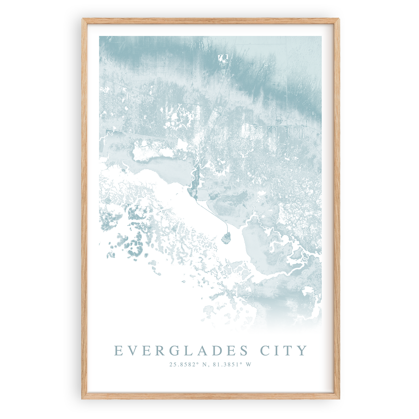 everglades city map print