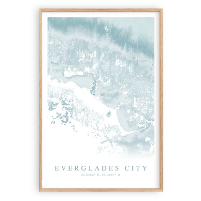 everglades city map print