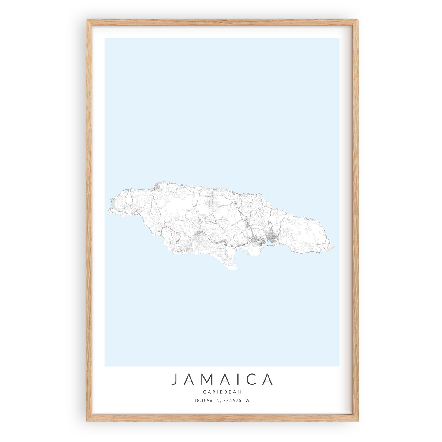 Jamaica Map Print