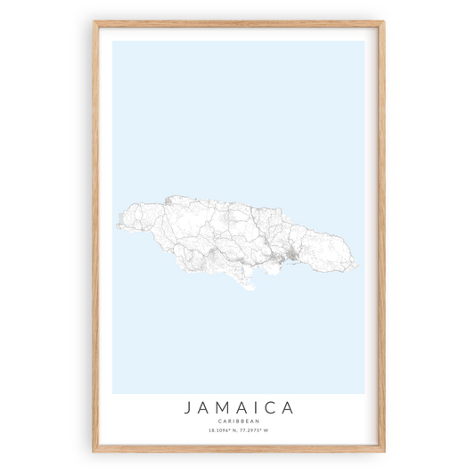 Jamaica Map Print