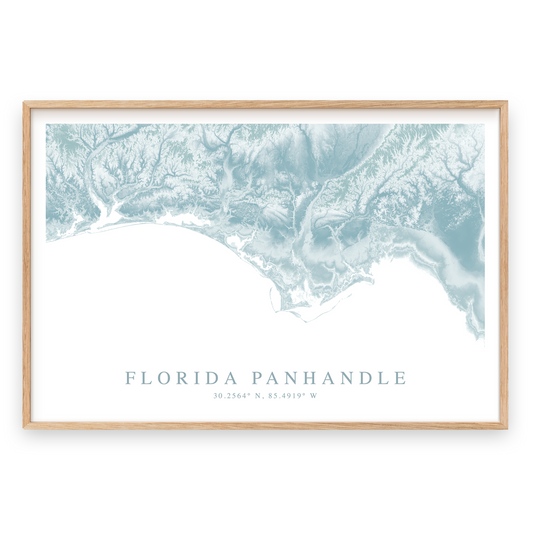 florida panhandle map poster