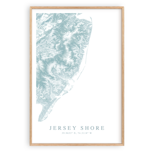 Jersey Shore Map Print