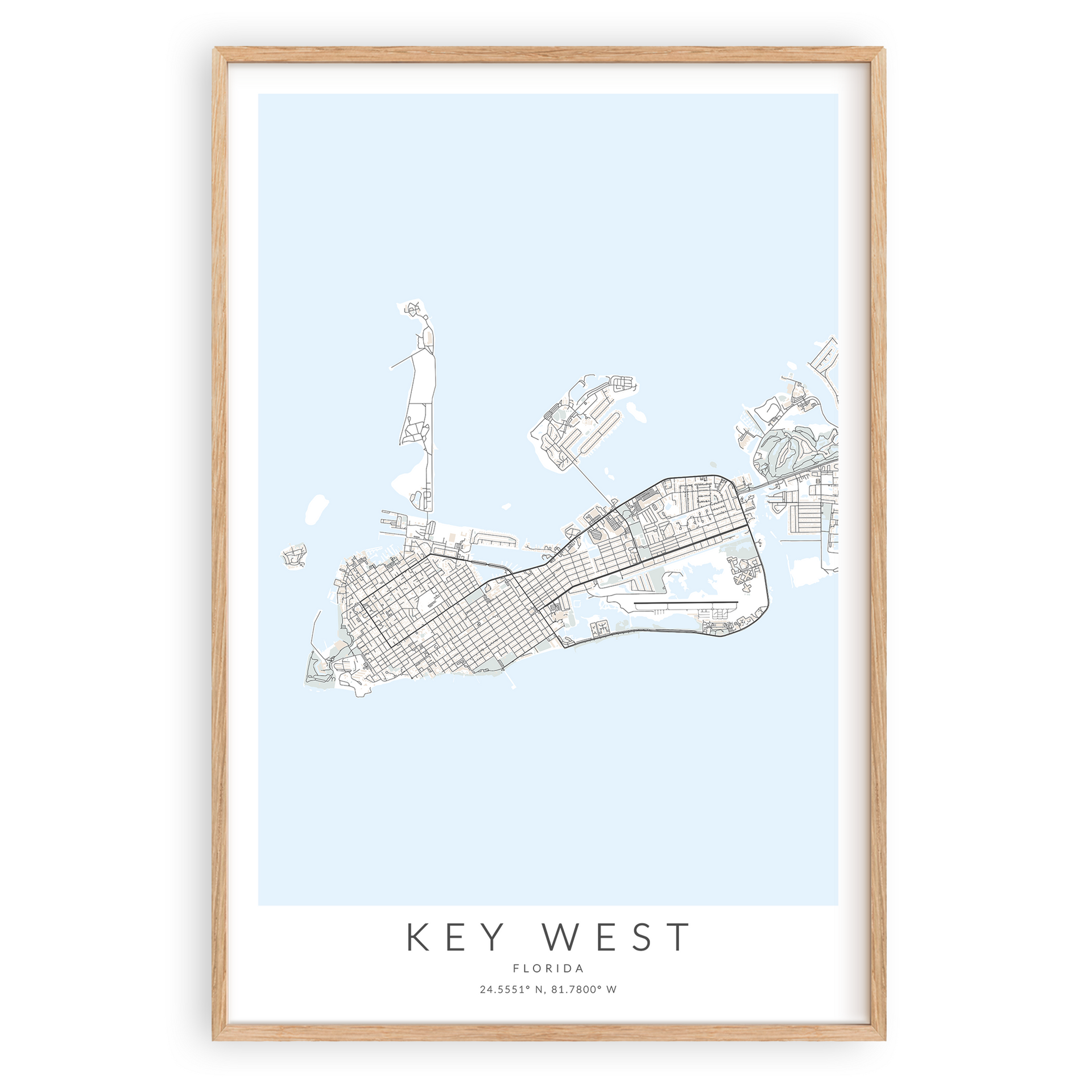 Key West Map Print
