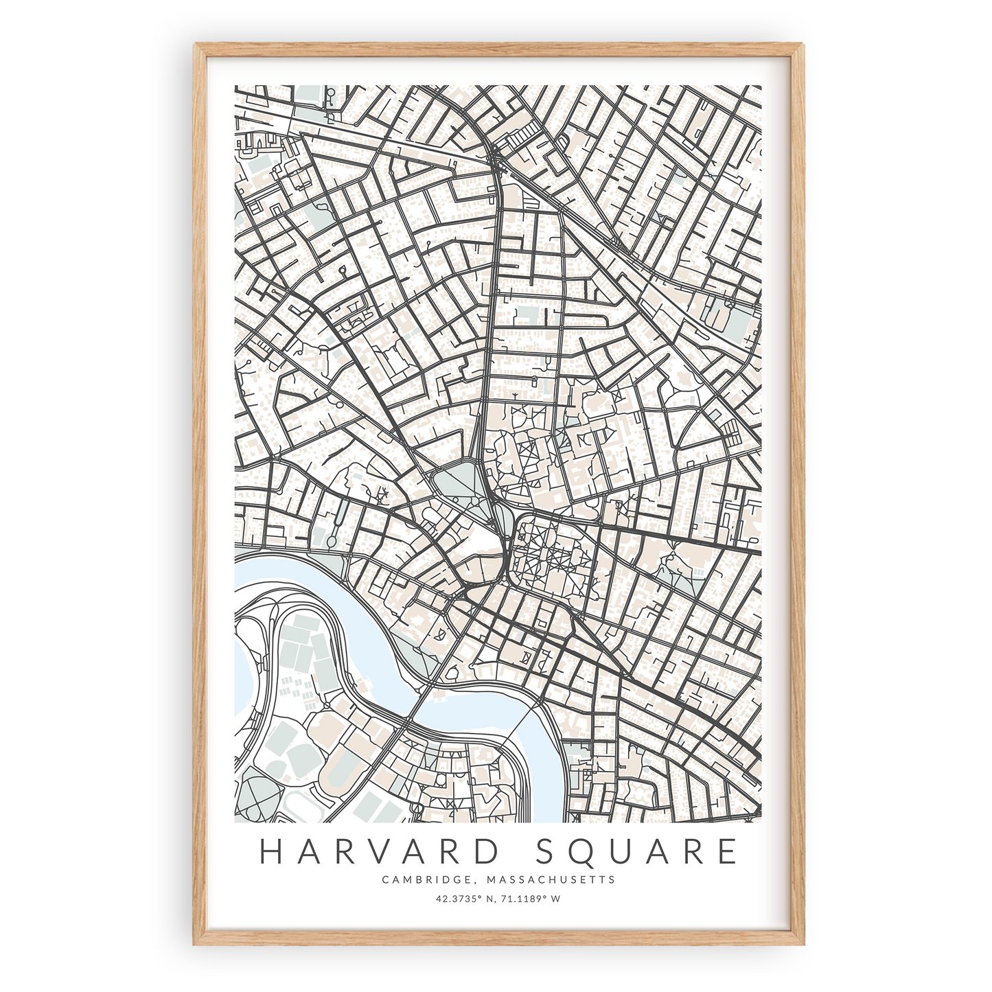 harvard square map print