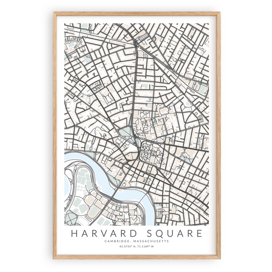 harvard square map print