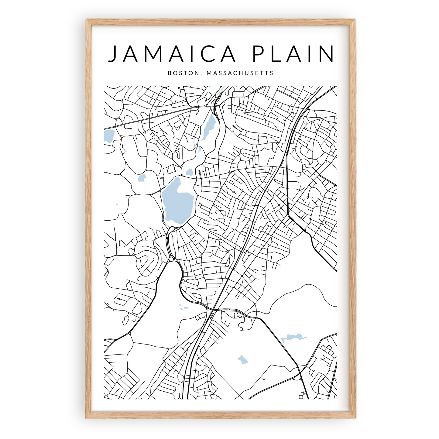 Jamaica Plain Map Print