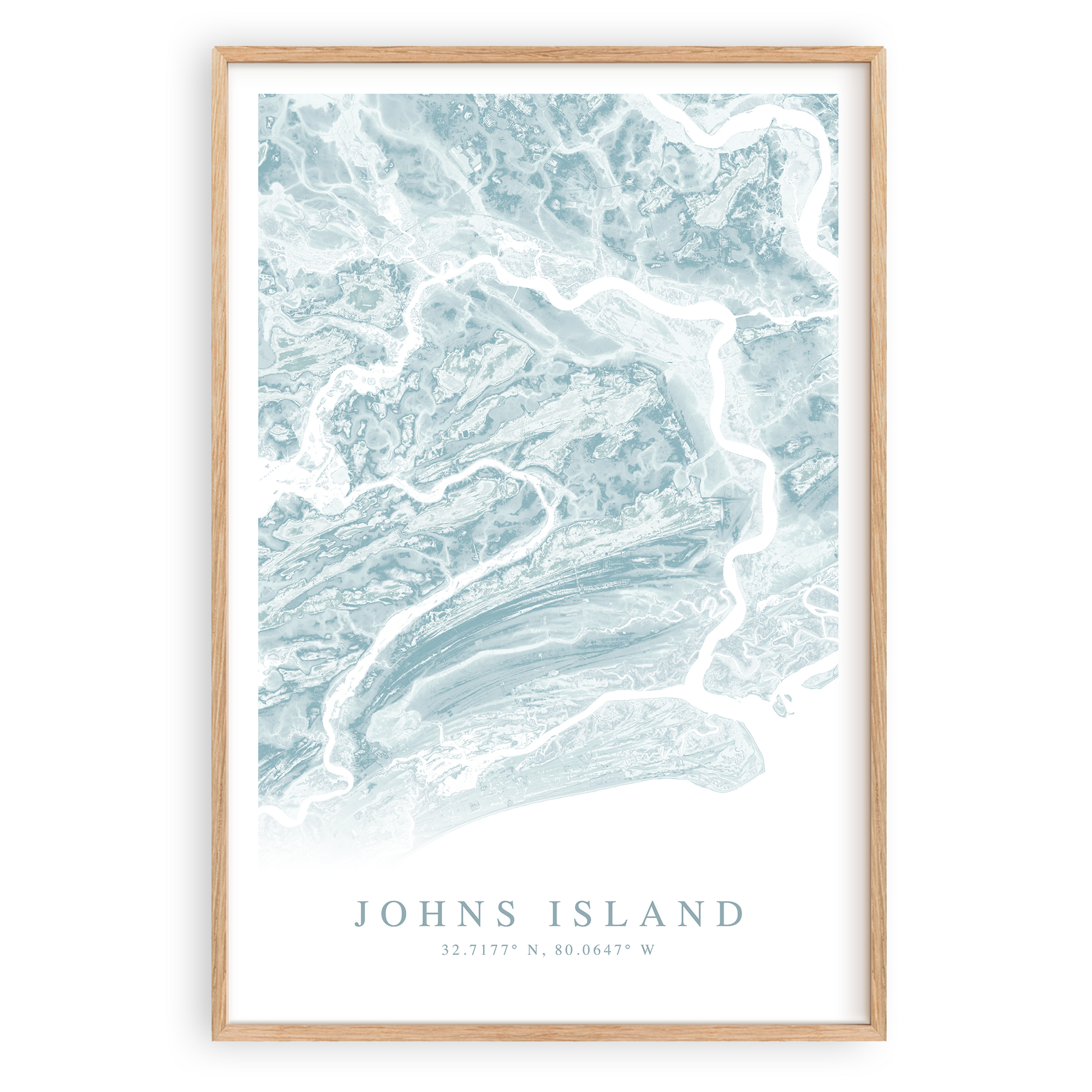 johns island south carolina map print