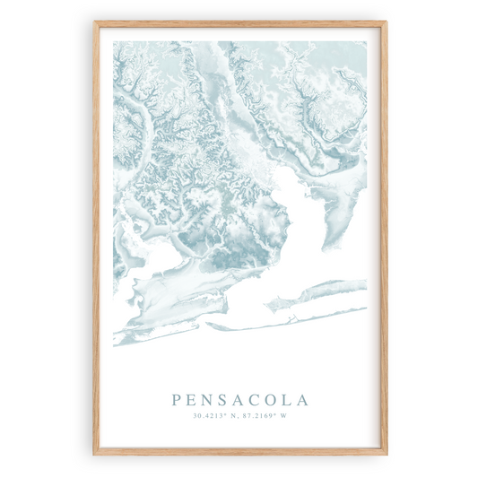 pensacola florida map print