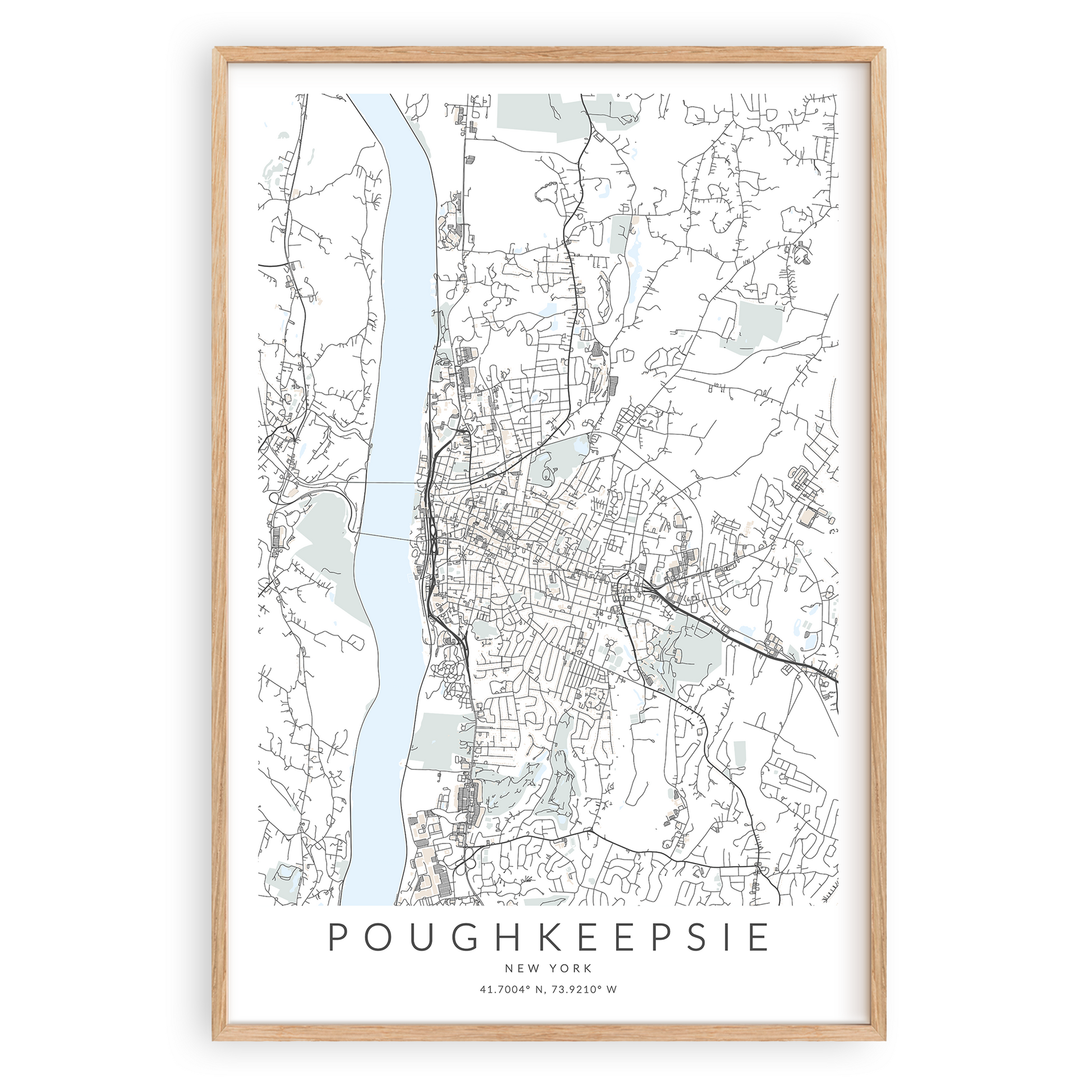 poughkeepsie new york map print