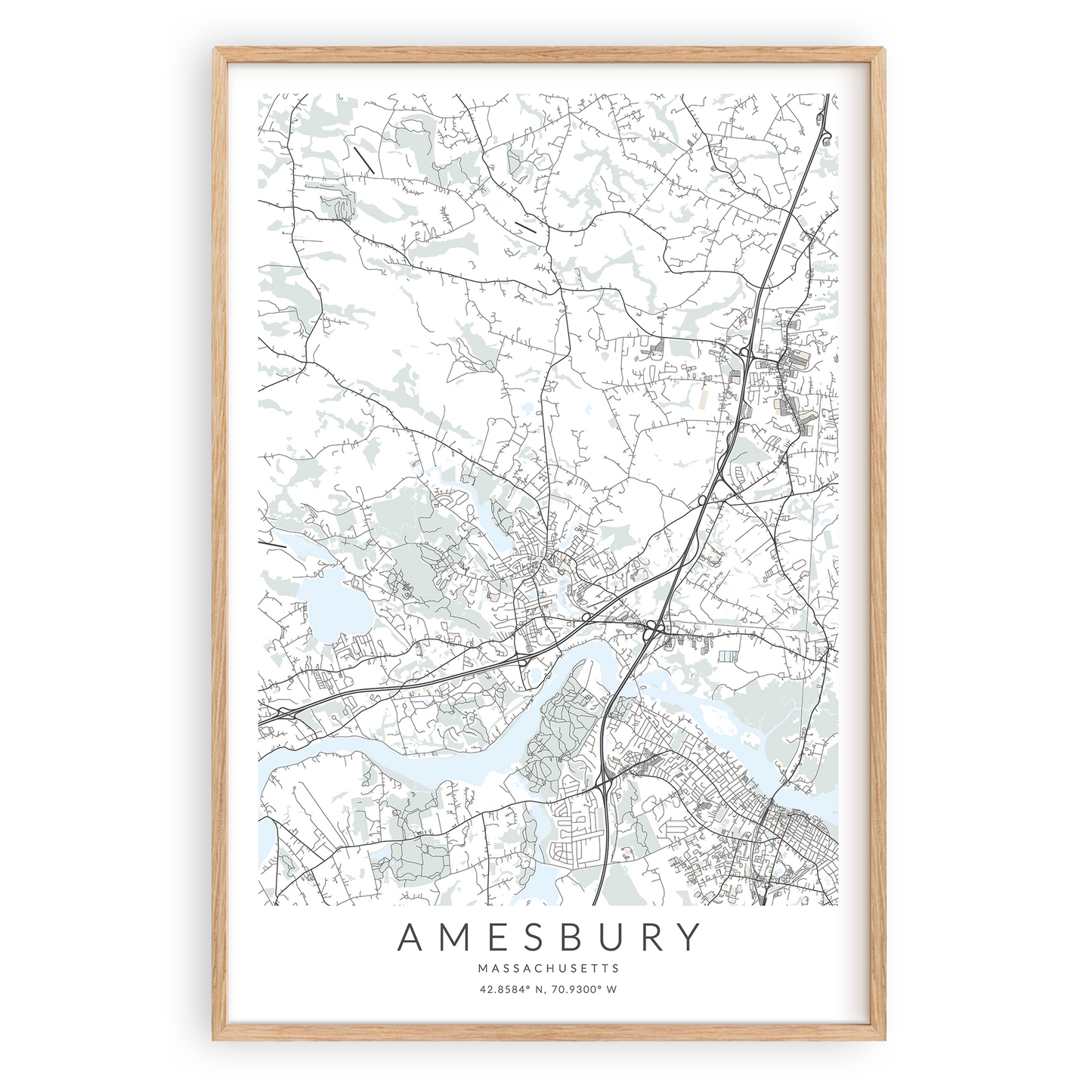 Amesbury Map Print