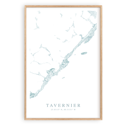 tavernier florida map print