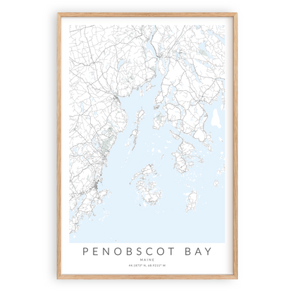 Penobscot Bay Map Print