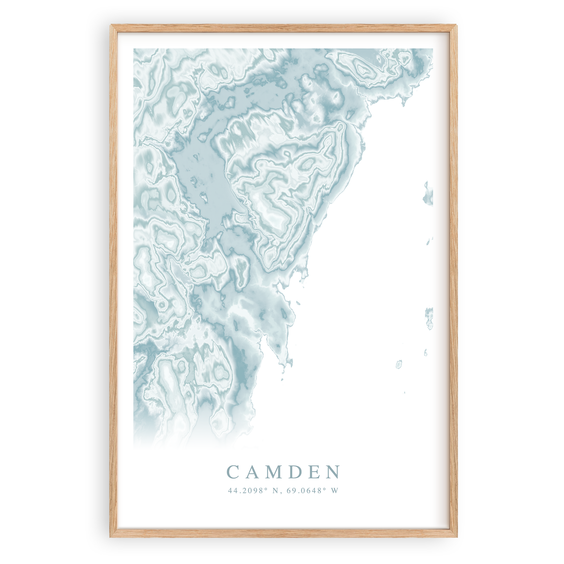 camden maine map print