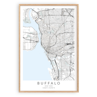 buffalo new york map print