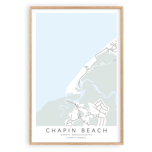 chapin beach cape cod map print