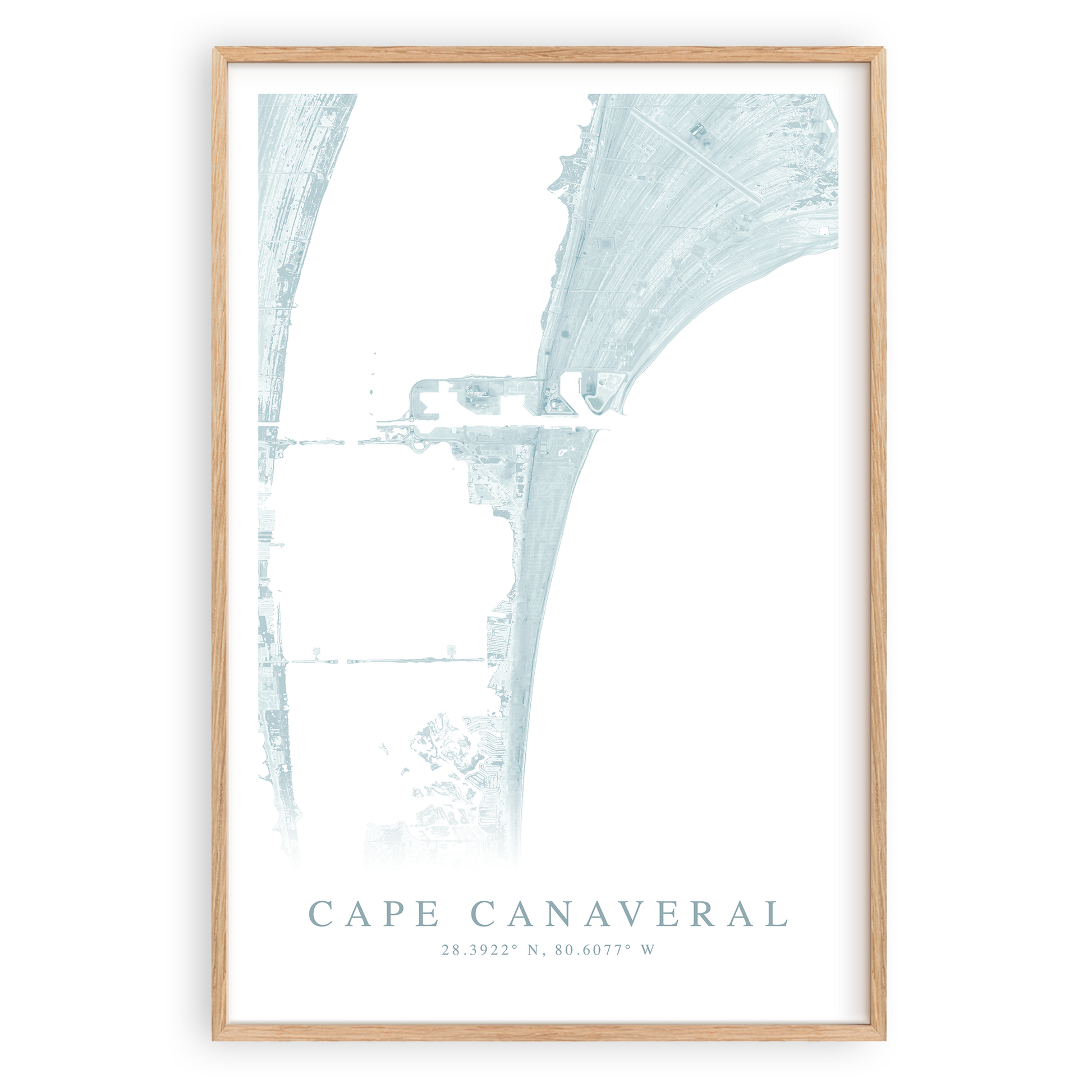 cape canaveral florida map poster