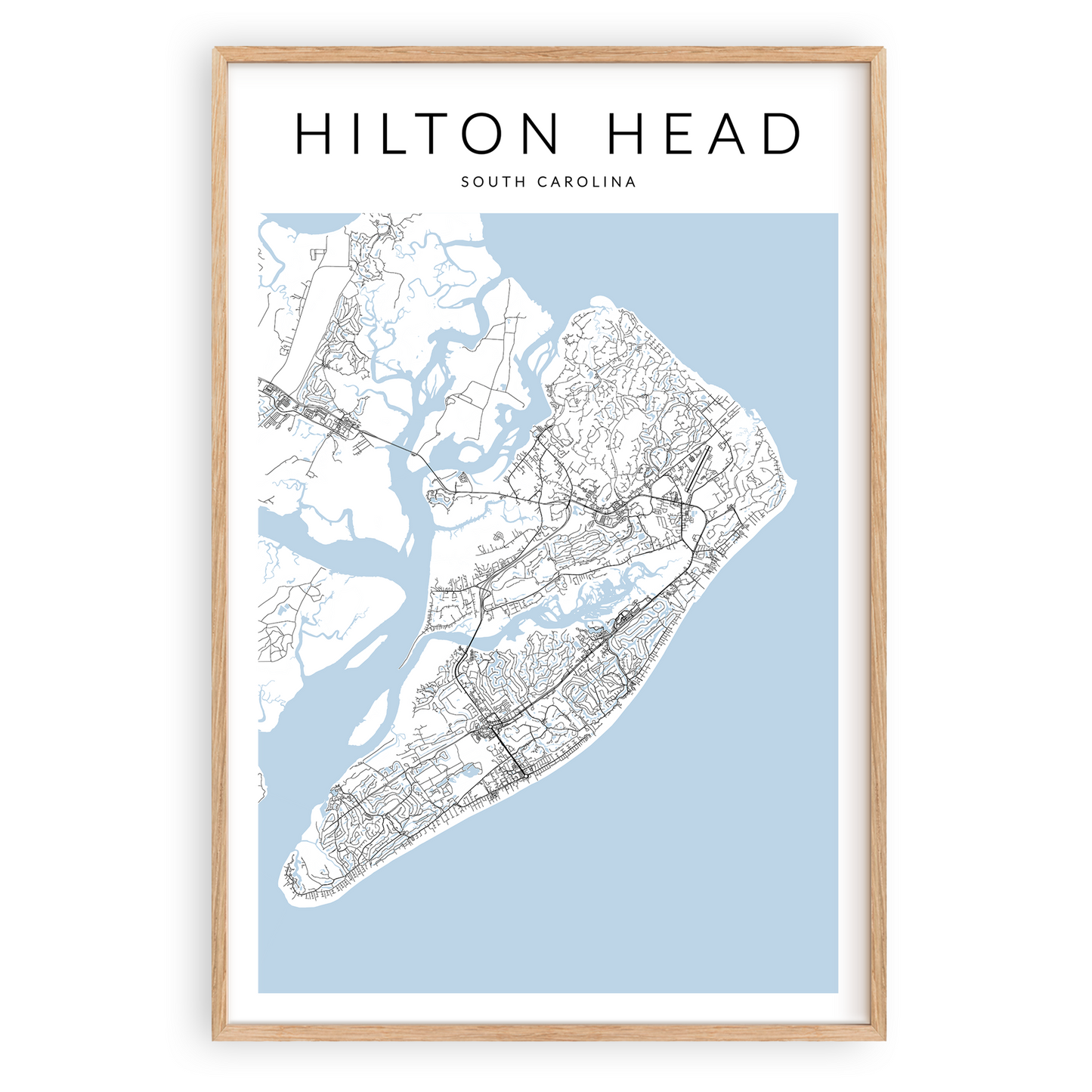 Hilton Head Island Minimalist Map Print
