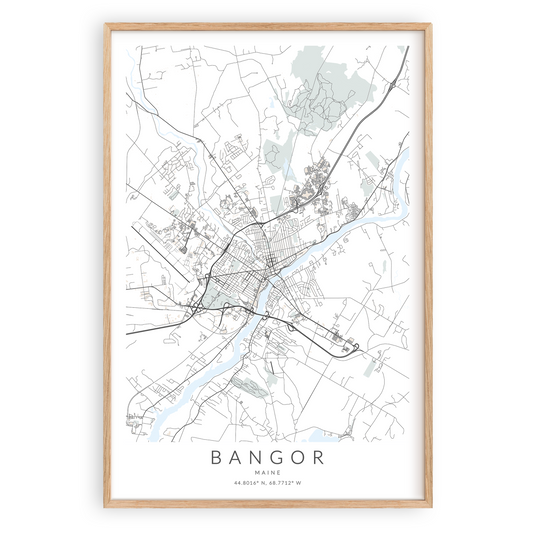 Bangor Map Print