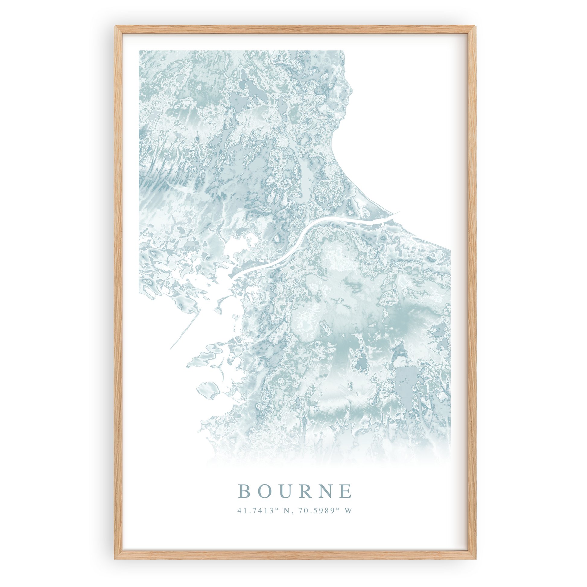 bourne massachusetts map poster