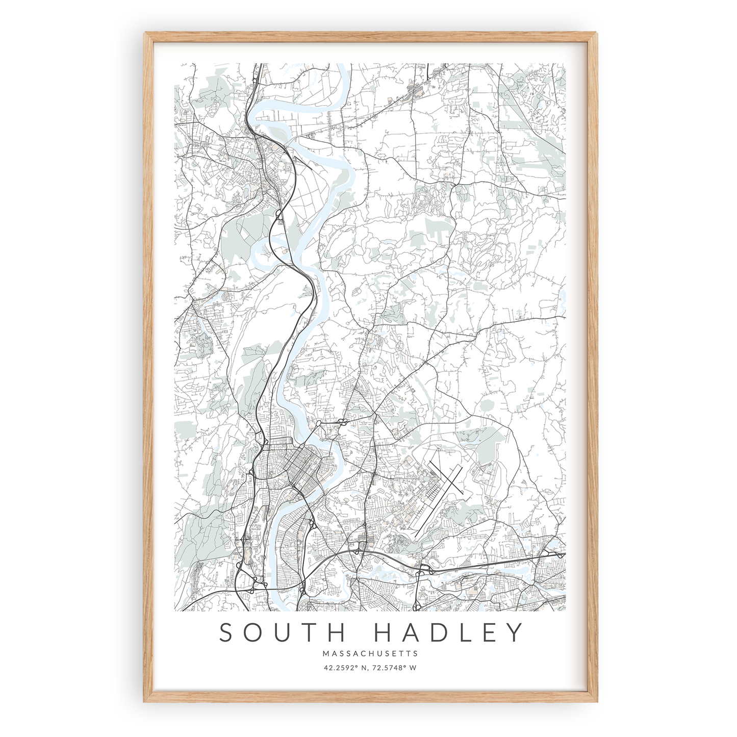 South Hadley Map Print