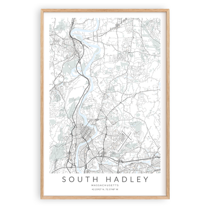 South Hadley Map Print